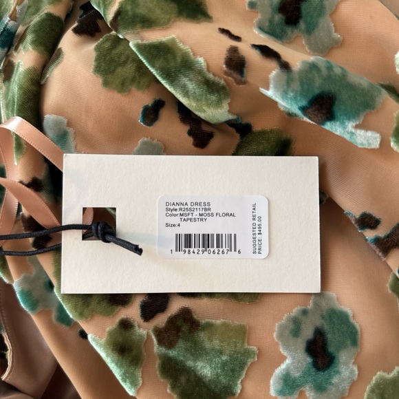 STAUD Floral Maxi Dress - Green and Tan - Picture 5 of 6